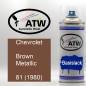 Preview: Chevrolet, Brown Metallic, 81 (1980): 400ml Sprühdose, von ATW Autoteile West.